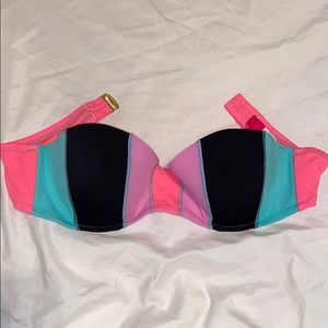 VS color block bandeau swim top